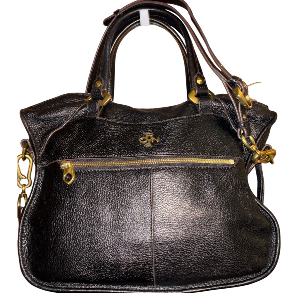 orYANY Sarah Leather Bag with Gold Accents